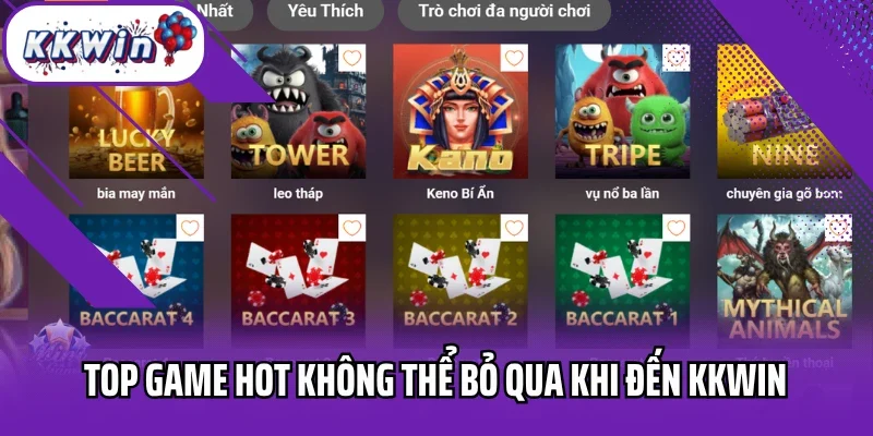 Top game hot không thể bỏ qua khi đến Kkwin